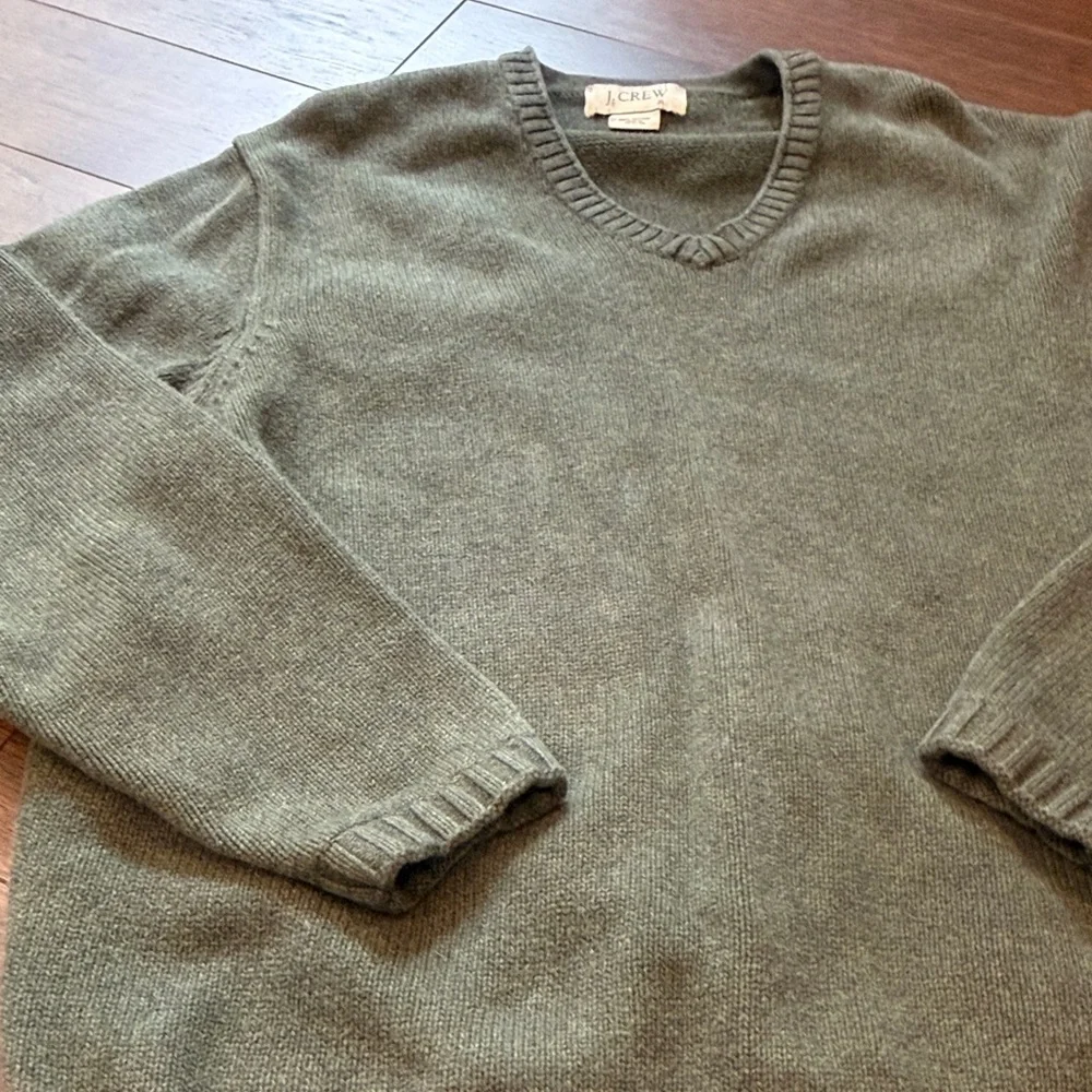 J. Crew Vintage J.Crew '90s cotton V-neck sweater Size XL C27-016 - Picture 3 of 8